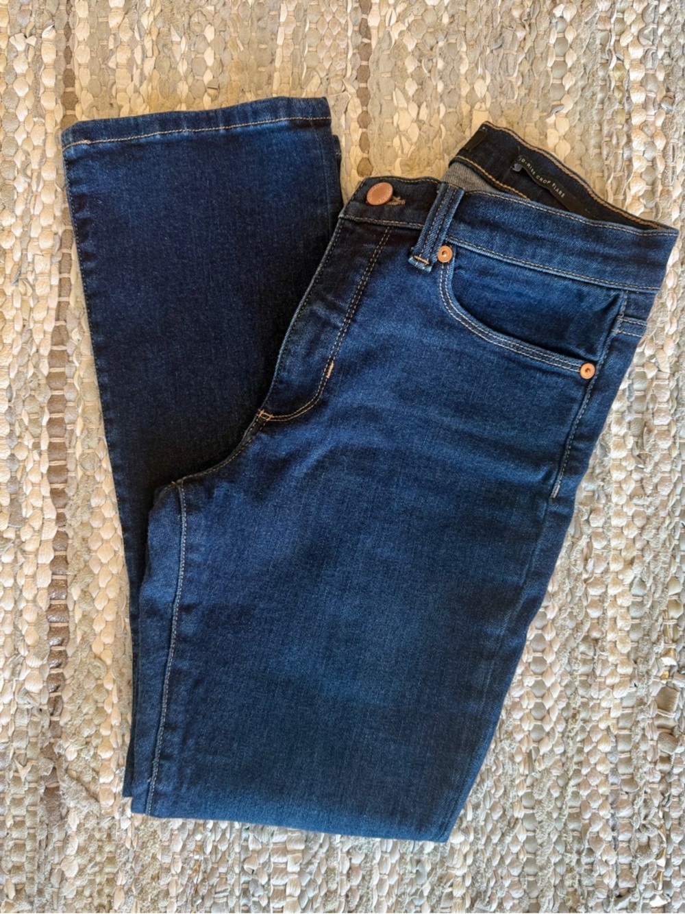 Banana Republic Dark Blue midrise crop flare